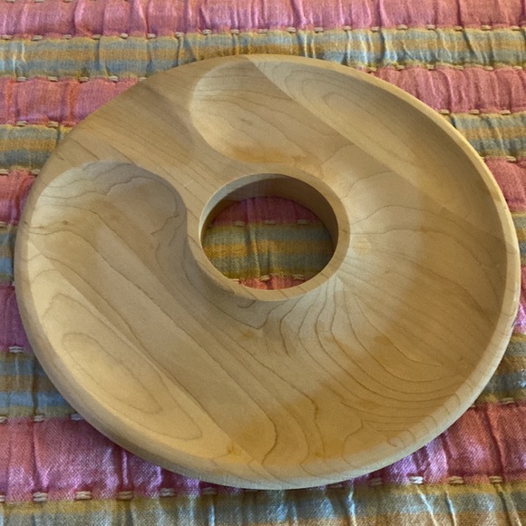 Uncommon Goods Cookies and Milk Wooden Platter With Milk Glass in Center - Picture 12 of 16